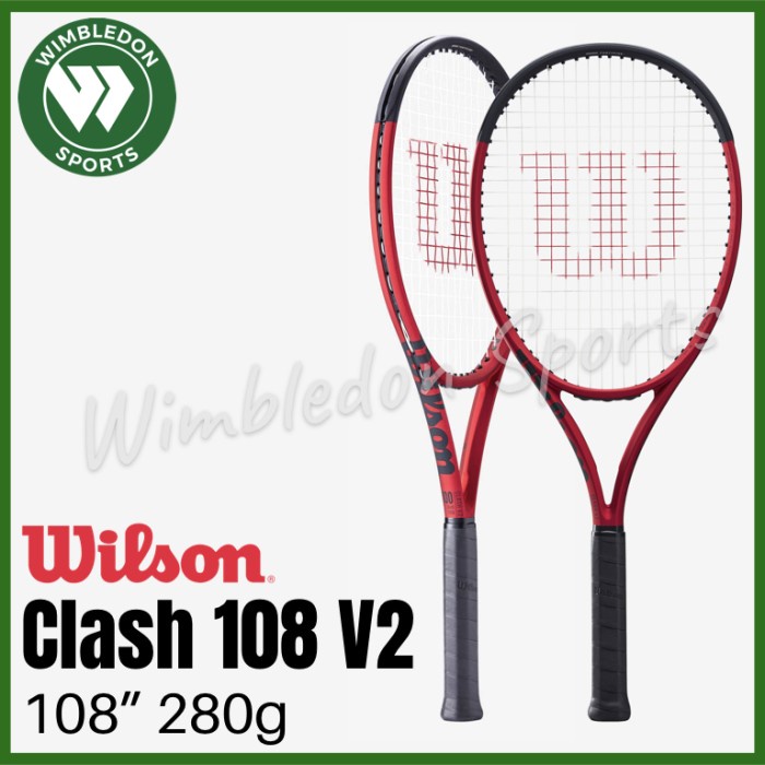 ✅Baru Raket Tenis Wilson Clash 108 V2 / Raket Wilson Clash 108 V2 New 2022 Diskon