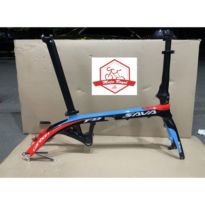 ✨Ori Frame Sepeda Lipat Sava Carbon 16 Plus Original Ringan Berkualitas