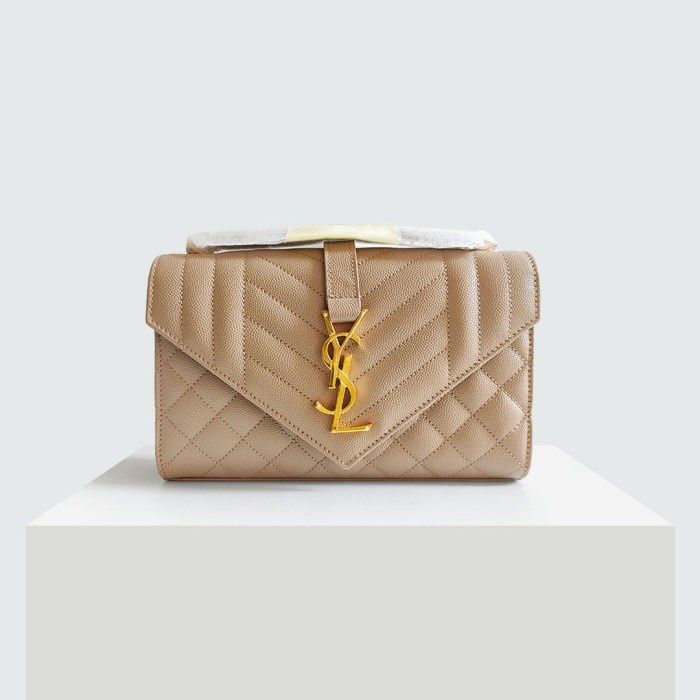 ✨New Saint Laurent Ysl Small Envelope Beige Ghw Diskon
