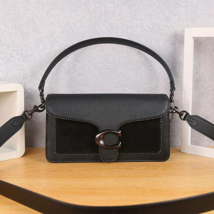 ✨New Ċöāĉħ Tabby Shoulder Bag 26 With Beadchain Black Color Diskon