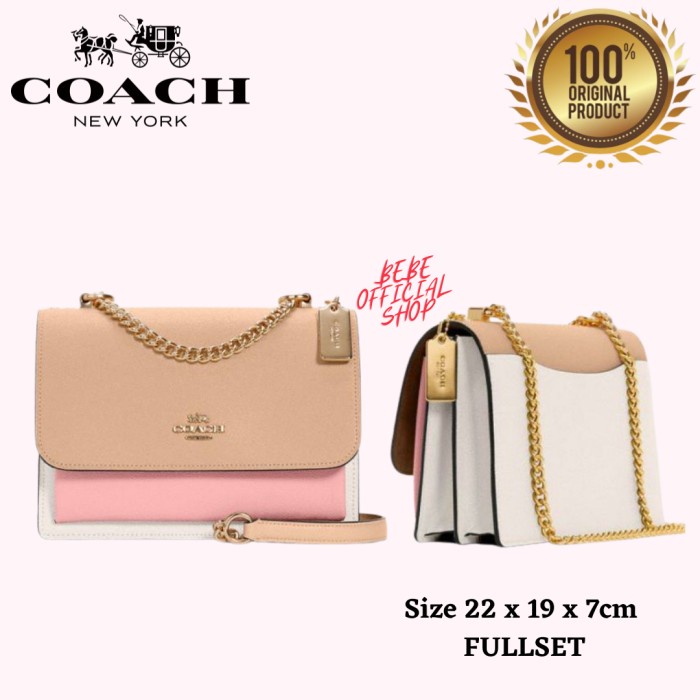✨New [Original] Coach Klare Crossbody In Colorblock Taupe Multi / Tas Coach Terbatas