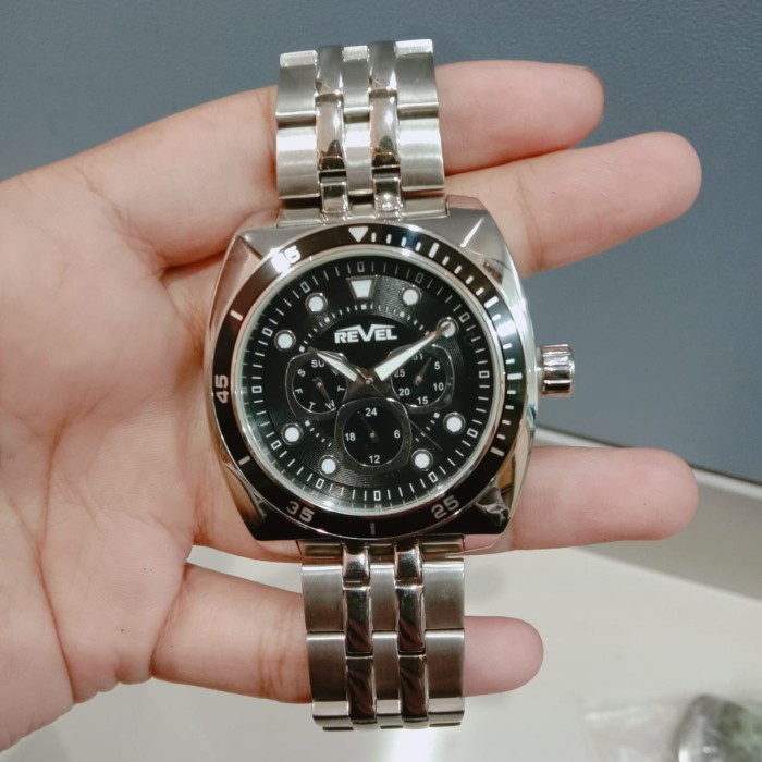 ✨Termurah Jam Tangan Pria Revel Cn6786 Silver Black Original Murah Berkualitas