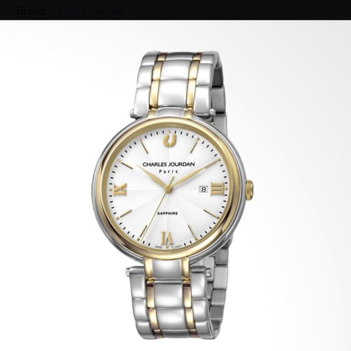✨Termurah Charles Jourdan Cj1007-1113For ManSilver Kombinasi GoldAda Tanggal. Diskon
