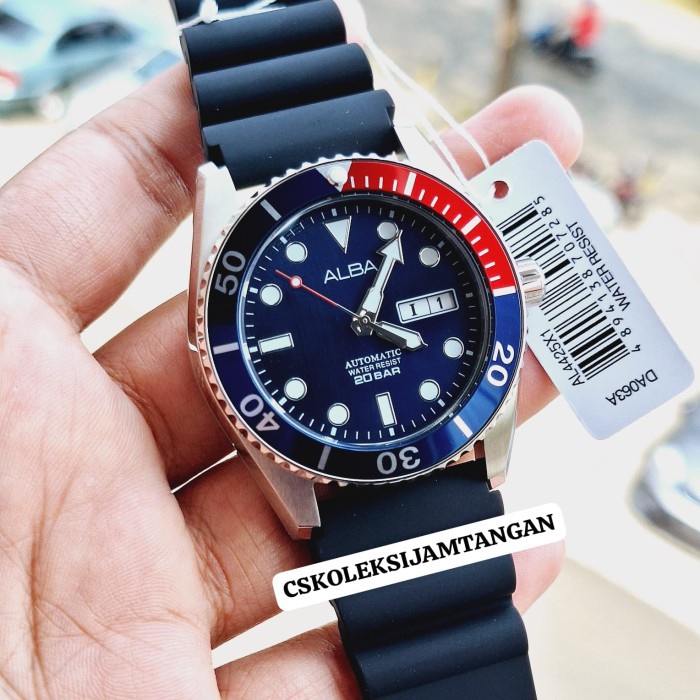 ✨Sale Jam Tangan Pria Alba Al4425X1 Al4425 Automatic Pepsi Original Garansi Berkualitas