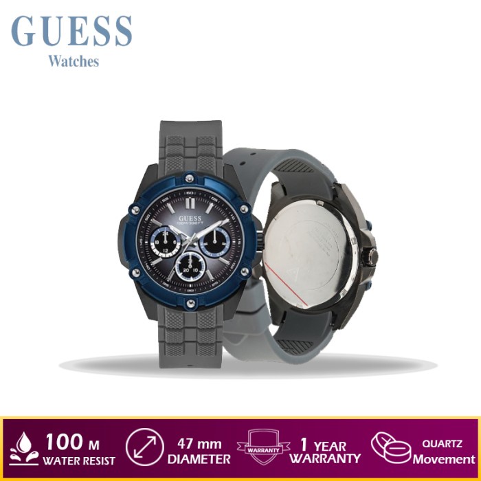 ✨Sale Jam Tangan Pria Guess W1302G3 - Hitam Original Diskon
