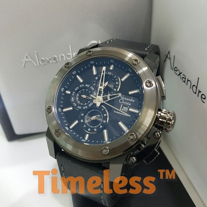 ✨Termurah Jam Tangan Pria Alexandre Christie Ac 6519 Mc Black Terbatas