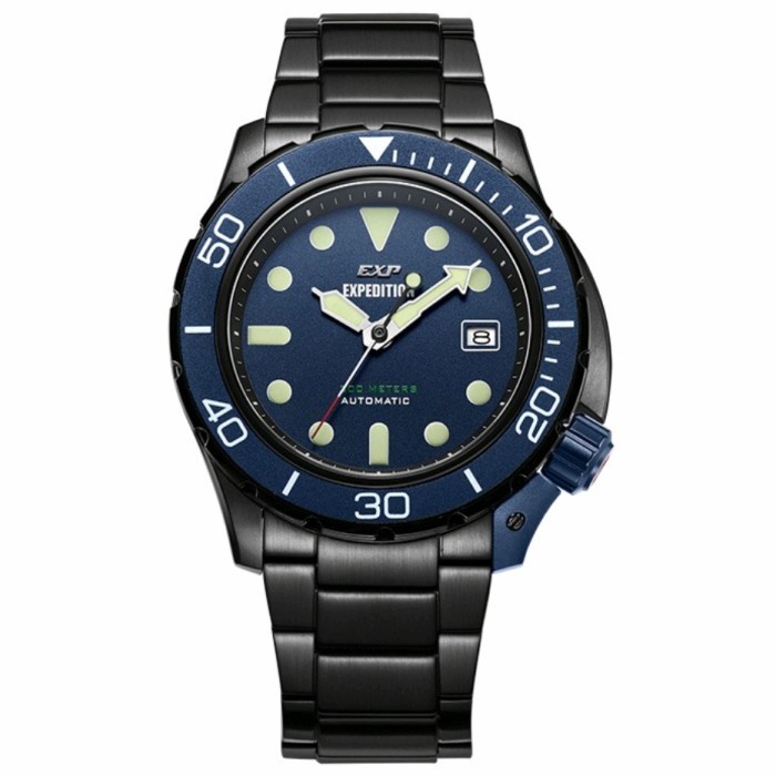 ✨Ready Expedition E6809M Automatic Blue Dial Black Stainless Steel Diskon