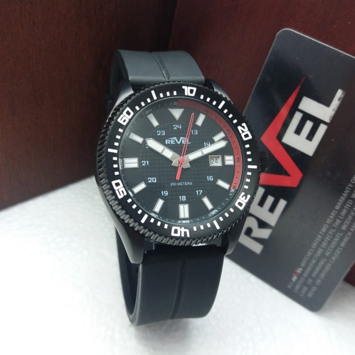 ✨Sale Revel Co2074 Black Red Jam Tangan Pria Original Ori Limited