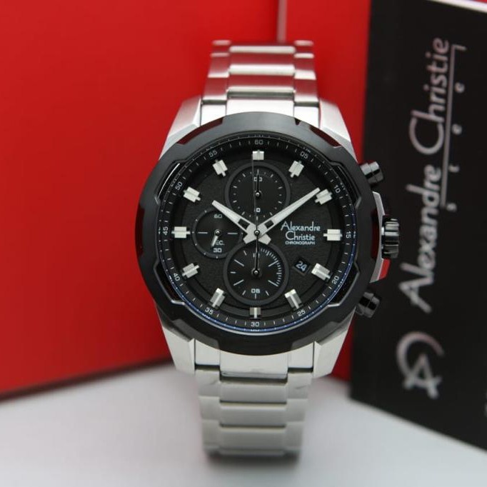 ✨Ready Jam Tangan Alexsander Cristir Ac 6523 Jam Tangan Pria Orginl -Silver Diskon