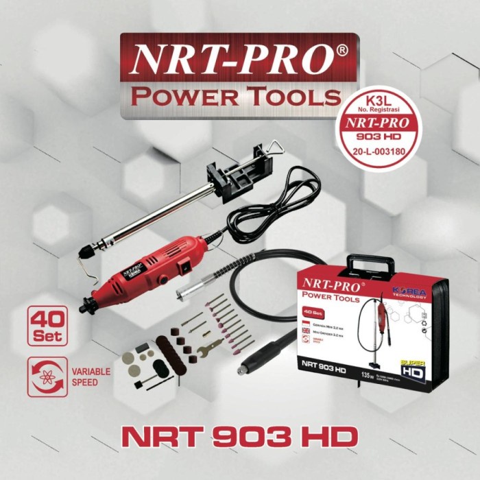 mini gerinda NRT 903HD mini grinder set lengkap Tiang gantungan