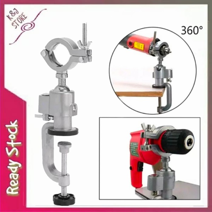 Pegangan Bor Dudukan Gerinda Stand Holder Bracket Dremel Mini Grinder