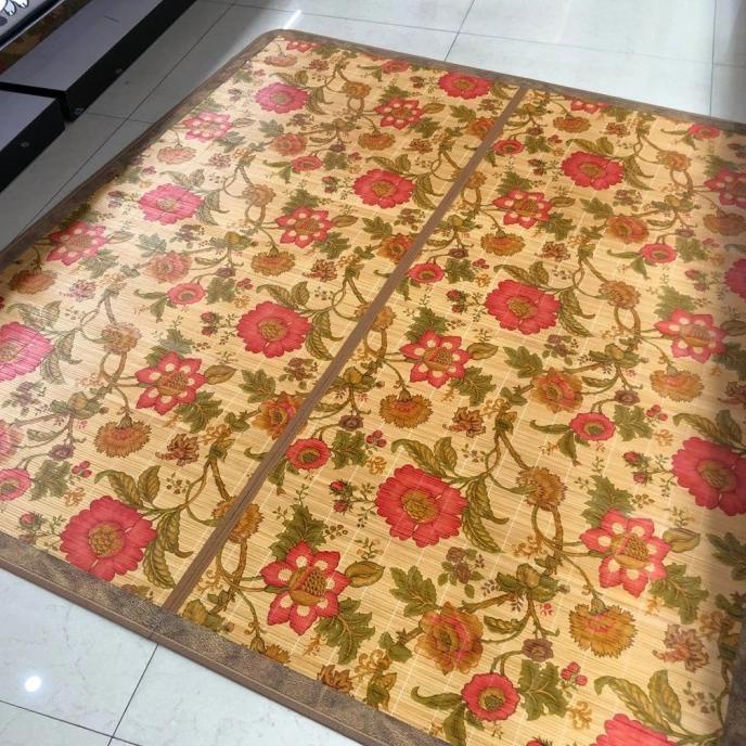 TIKAR BAMBU LIPAT / TIKAR LANTAI BAMBU / KARPET UK. 180X200cm import