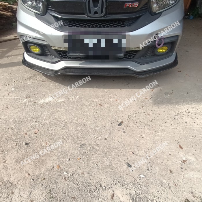 ✅Sale Front Lips Honda Mobilio Brio Rs Carbon Kevlar Terbaru