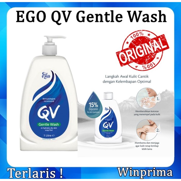 Ego Qv Gentle Wash 1000Ml - Body Wash Kulit Kering