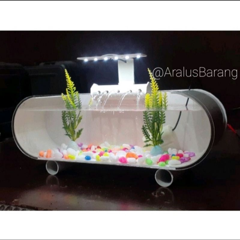 Aquarium Ni Fullset Dengan Pompa Dan Filter / Aquarium Akrilik Fullset / Aquarium / Aquarium Ni /