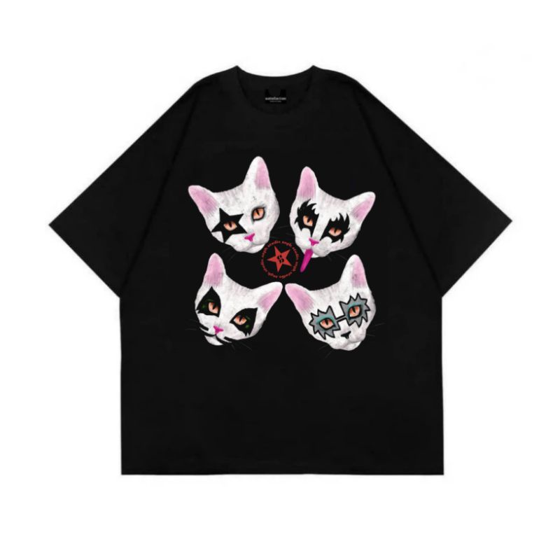 T-shirt Oversize " Metal Cat "