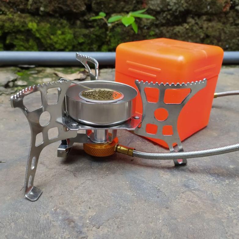 PROMO KOMPOR CAMPING ULTRALIGHT FULL SET + ADAPTOR/ KOMPOR OUTDOOR CAMPING HIKING PORTABEL / KOMPOR 