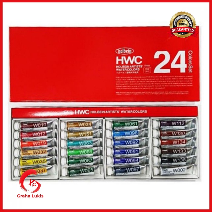 

Promo Holbein Artists Watercolors Complete Set Of 24 Colors W405