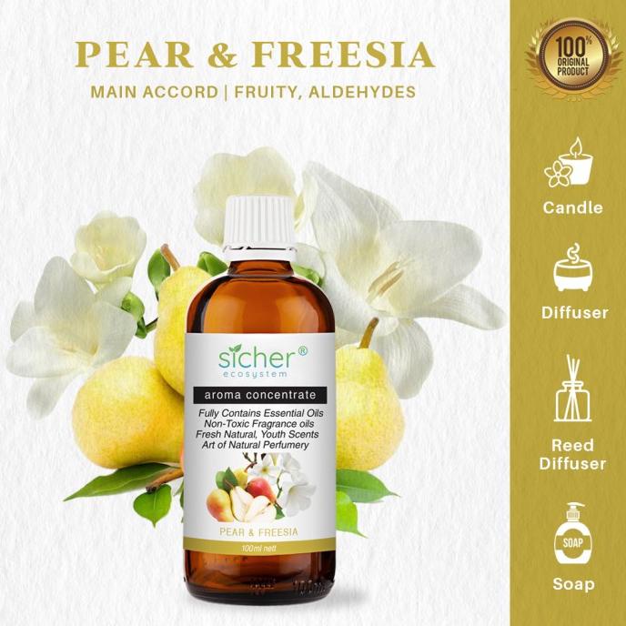 Aromaterapi Pear & Freesia 100Ml Essential Oil Pengharum Ruangan Haraustoree