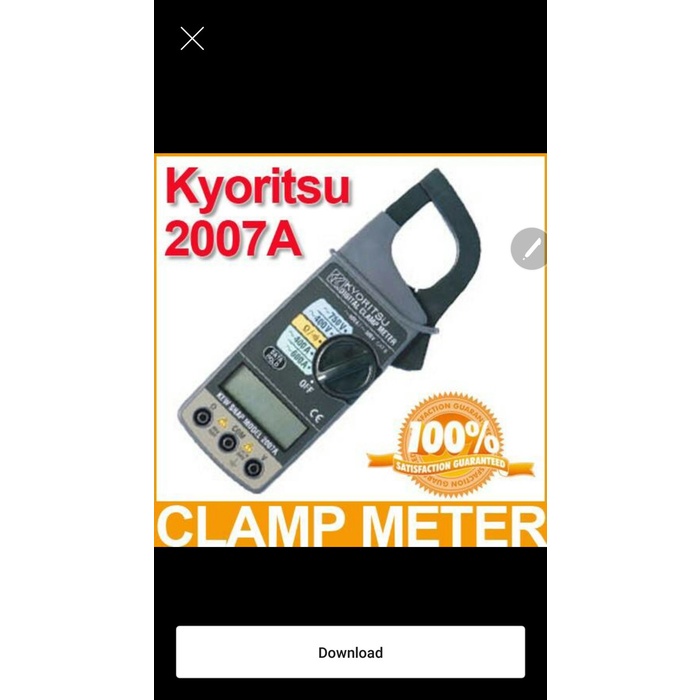 ✅Original Kyoritsu 2007A Tang Ampere Digital Clamp Meter Kyoritsu 2007 A Asli Limited