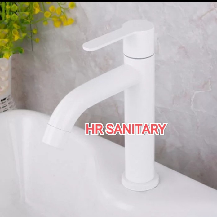 ✅Ori Kran Wastafel Dingin Aja T.18Cm White Berkualitas