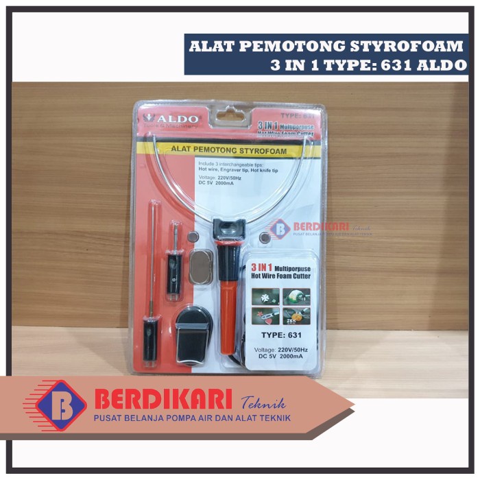 

Alat Pemotong Styrofoam / Alat Potong Gabus 3 In 1 Aldo Best