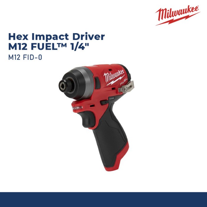 ✅Baru Milwaukee M12 Fid-0 Cordless 1/4 Hex Impact Driver Terbaru