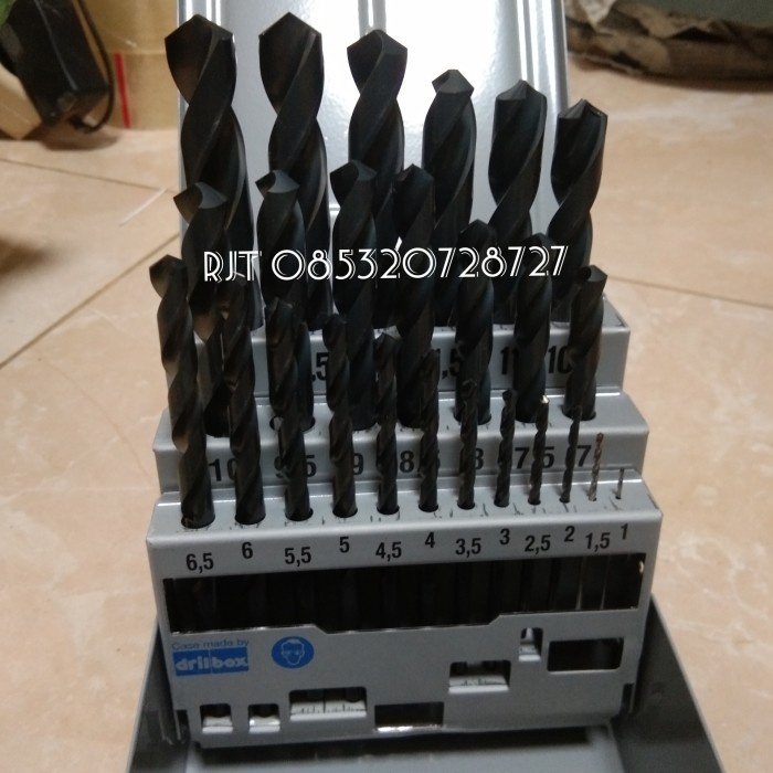 ✅New Mata Bor Besi Set 25 Pcs Nachi 1-13 X 05 Mm With Drill Box Terbaru