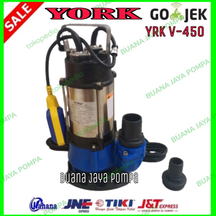 [New] Pompa Celup York Yrk V- 450 Aitomatic Pompa Air Submersible Pump Terbatas