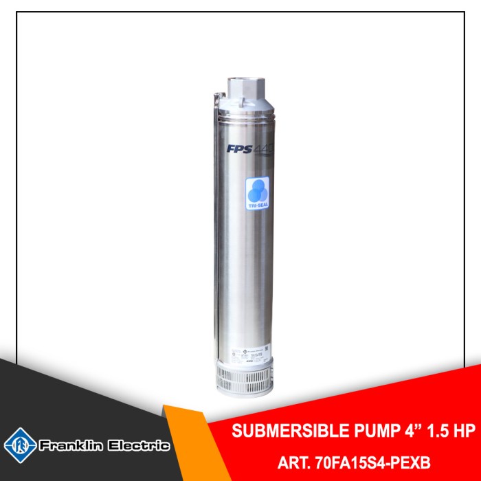 [Ori] Submersible Pump Triseal Franklin 4 Inch 1.1 Kw 1.5 Hp 5000 Lph Diskon