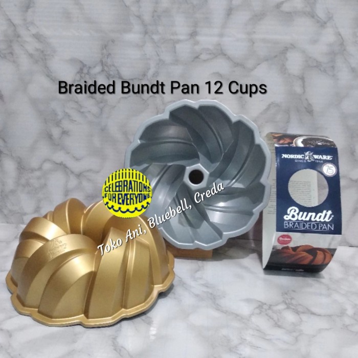 

[Baru] Nordic Ware Braided Bundt Pan 25Cm H 10.3Cm. 12 Cups / 2.8 Ltr Limited