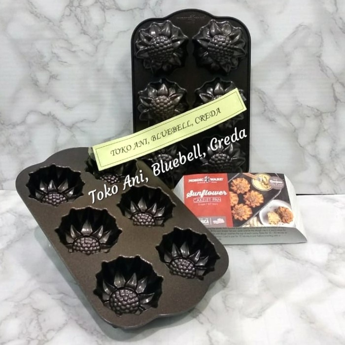 

[Baru] Nordic Ware Sunflower Cakelet Pan 3 Cups / 0.7Ltr 6 Cavity Terbaru