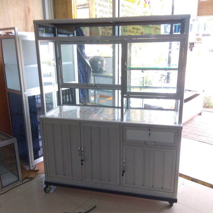 [Baru] Rak Etalase Dagang/ Etalase Dagang Sate/Gorengan Diskon