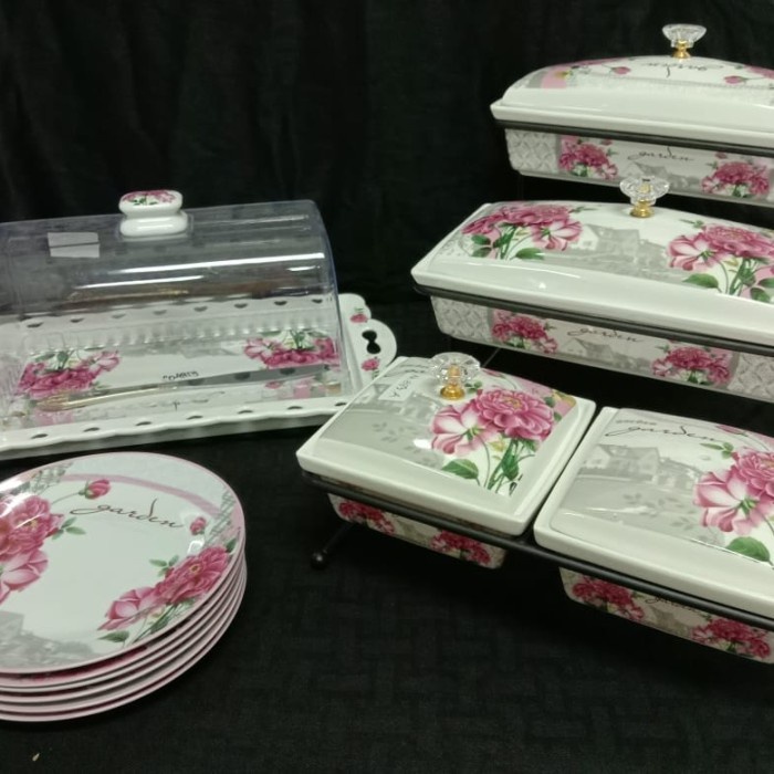 [New Ori] Paket Tempat Kue Set Dan Piring Fiorenza Terbaru