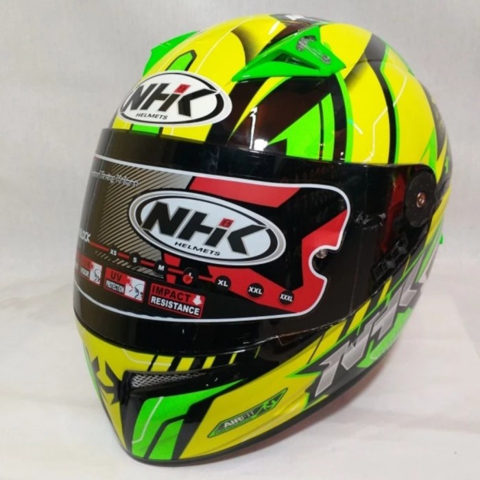 ✨Termurah Helm Nhk Gp Pro Terminator Patrol Black Yellow Fluo Gppro Terbaru
