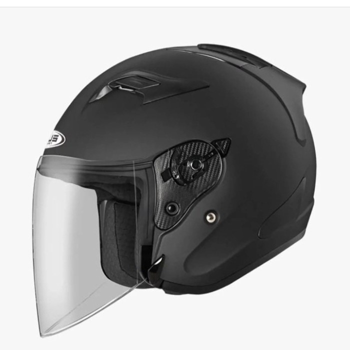 ✨Termurah Zeus Zs627 Matt Black  Helm Half Face  Original Zeus Berkualitas