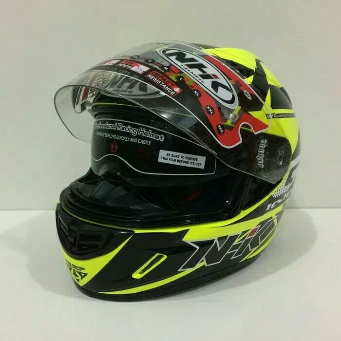 ✨Termurah Helm Full Face Nhk Gp 1000 Motif Gp Star Yellow Fluorecent Berkualitas