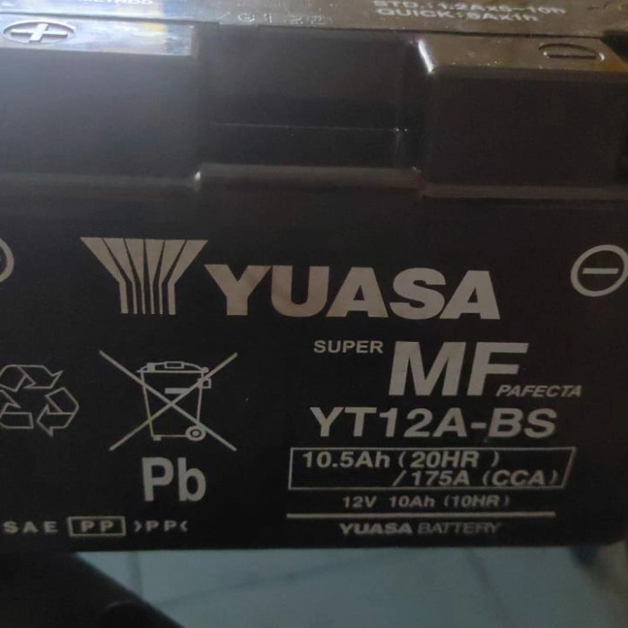 ✨Sale Aki Motor Yuasa Yt12A-Bs Bergaransi Diskon