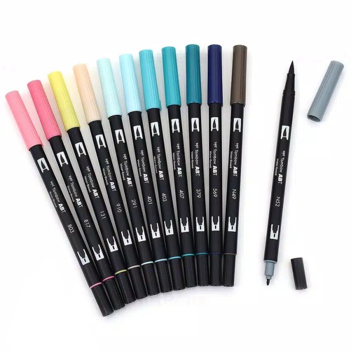 

TOMBOW ABT DUAL BRUSH PEN SET 12 WARNA BARU. BRUSHPEN.