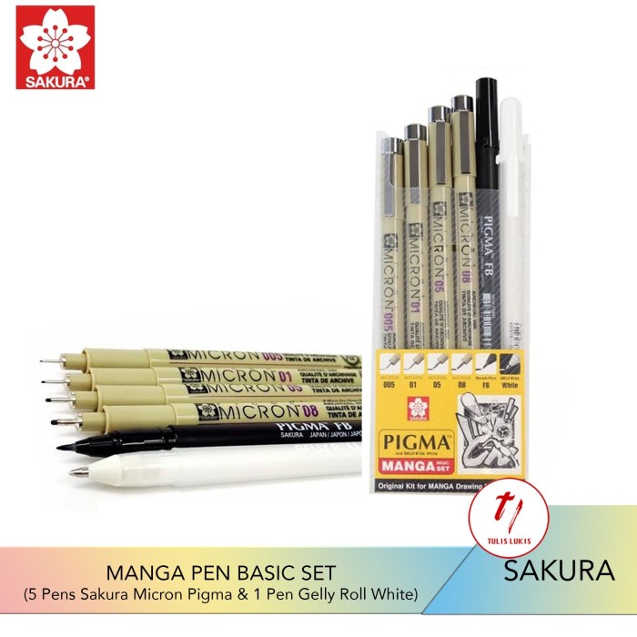 

Gaya Sakura Pigma Manga Basic Pen Set