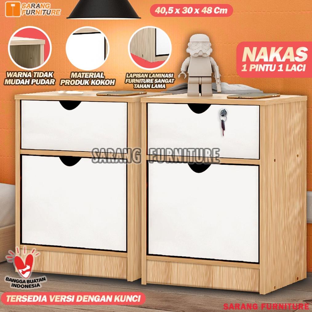 NAKAS MINIMALIS MEJA NAKAS 1 LACI 1 PINTU 01 MEJA NAKAS PORTABLE BESIDE TABLE