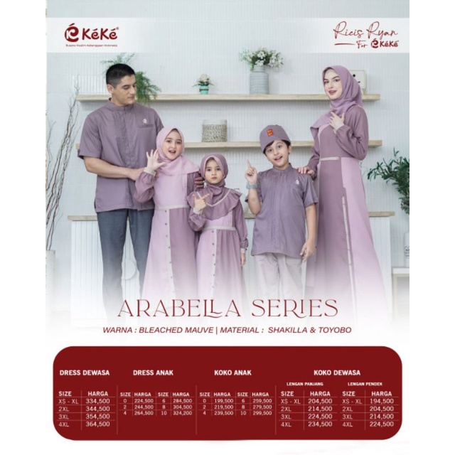 SARIMBIT KEKE ARABELLA SERIES BLEACHED MAUVE