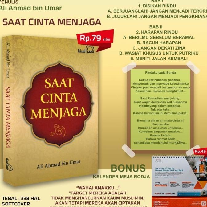 

Saat Cinta Menjaga Plus Bonus Kalender Meja Rodja Kualitas Premium