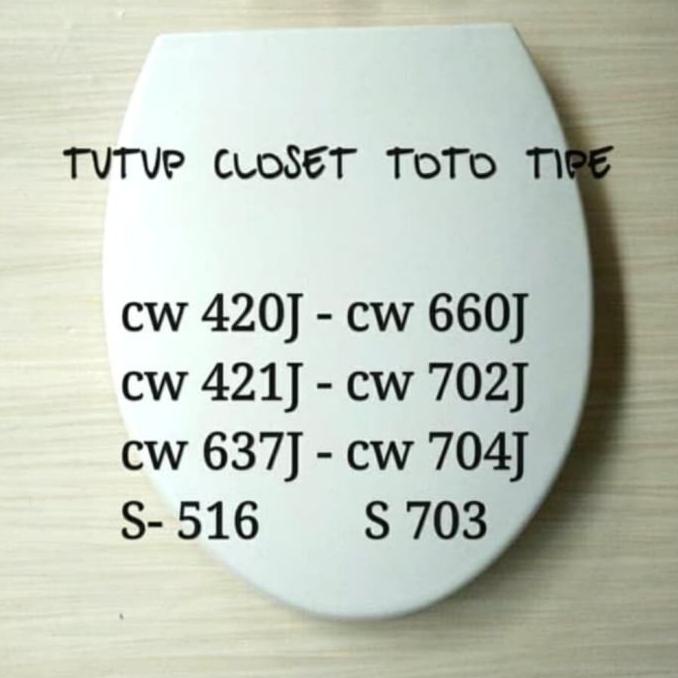 Tutup closet duduk model TOTO/Tutup toilet/Cover toilet