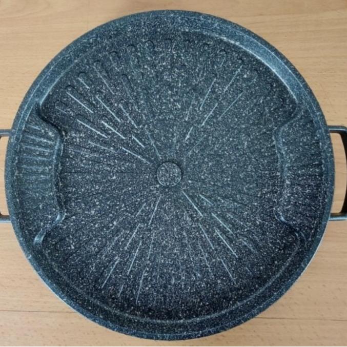 WELLINGTON BULGOGI PAN 32 CM BBQ GRILL PAN MARBLE KERAMIK TEBAL TOP