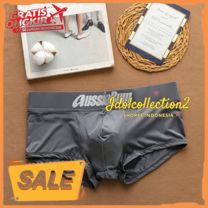 AUSSIEBUM MEN BOXER TRUNK PRIA CELANA DALAM BOXER PRIA GRAY M218G PRODUK BEST PRODUK 