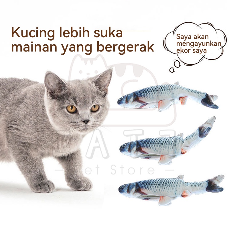 Ay00 Mainan Kucing Mainan Ikan Goyang-Goyang / Nemo Uget Lucu Kucing Arwana Ikan Gerak Gerak Mainan