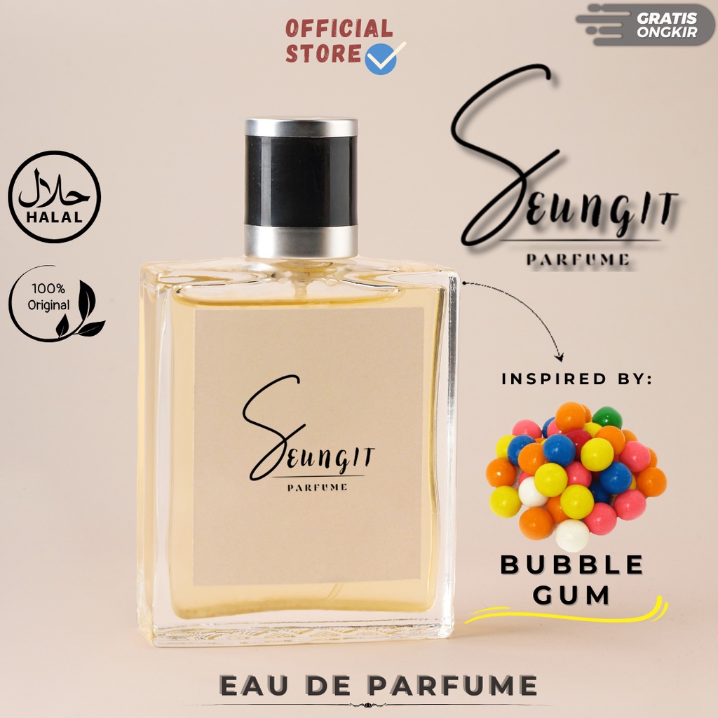 SEUNGIT - Parfum Wanita Pria Tahan Lama Aroma Permen Karet Manis Unik Inspired By BUBBLE GUM | Parfu
