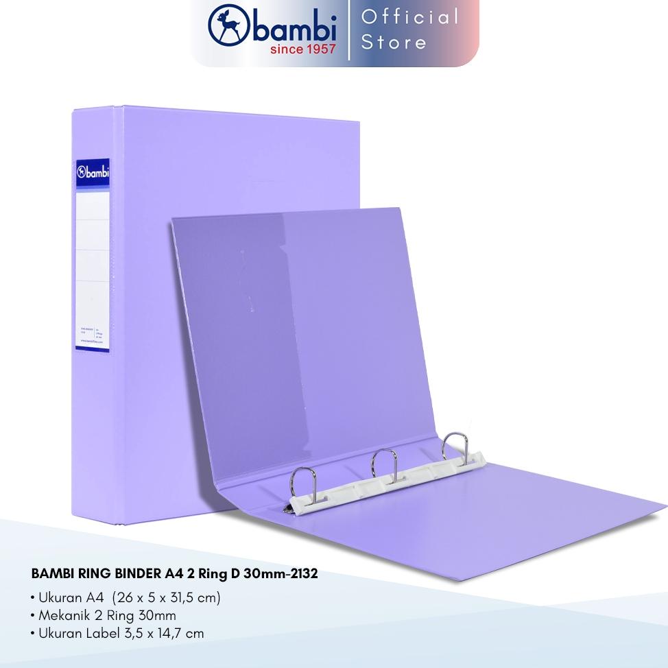 

Update - Bambi Ring Binder A4 3 Ring MID SIZE 30 mm D-Type kode 2132 ,,