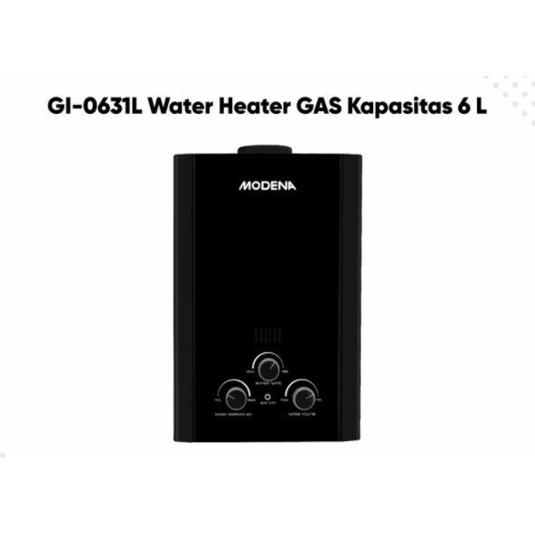 Water Heater Modena Gas GI 0631 L 0361L Pemanas Air Kamar Mandi 6L